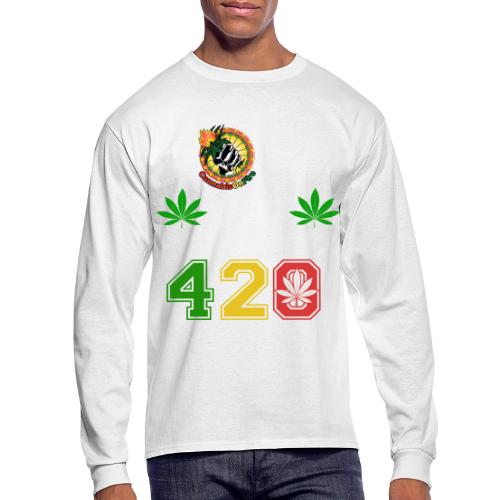 Joking 420 Organic Smoke Weed Marijuana Design - Men's Long Sleeve T-Shirt