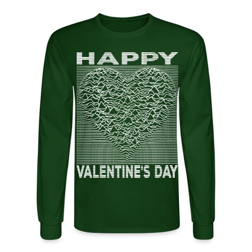 Love Lines Happy Valentines Day Heart - Men's Long Sleeve T-Shirt