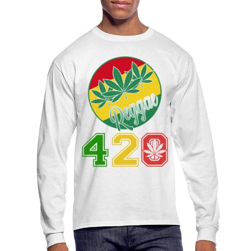 Lively 420 Reggae Ganja Weed Marijuana Design - Men's Long Sleeve T-Shirt