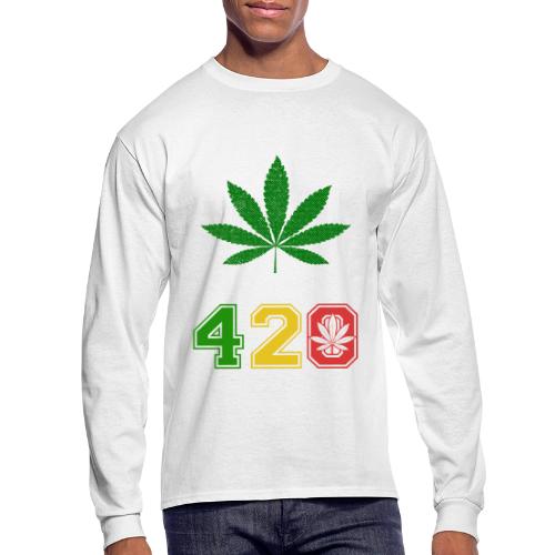 Sidesplitting 420 Love Herb Weed Marijuana Design - Men's Long Sleeve T-Shirt
