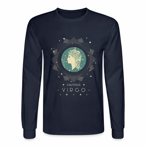 Zodiac sign Cautious Virgo August September - Men's Long Sleeve T-Shirt