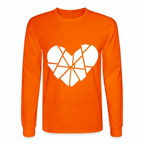 Heart Broken Shards Anti Valentine's Day - Men's Long Sleeve T-Shirt