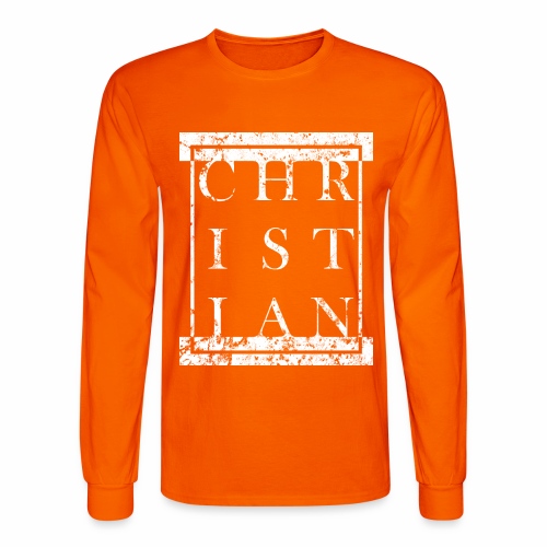 CHRISTIAN Religion - Grunge Block Box Gift Ideas - Men's Long Sleeve T-Shirt