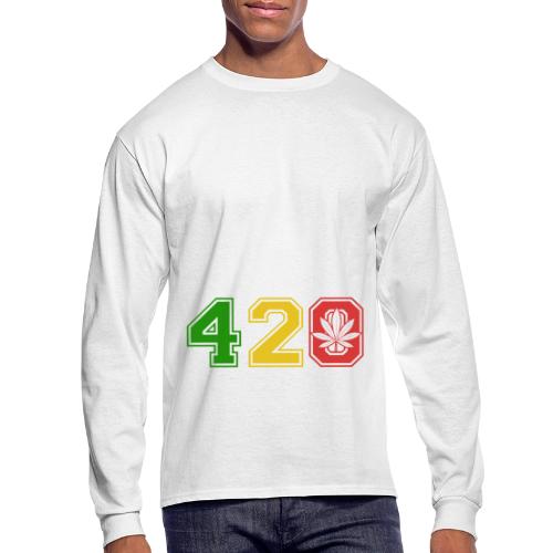 Humorous 420 Authentic Herb Weed Marijuana Design - Men's Long Sleeve T-Shirt