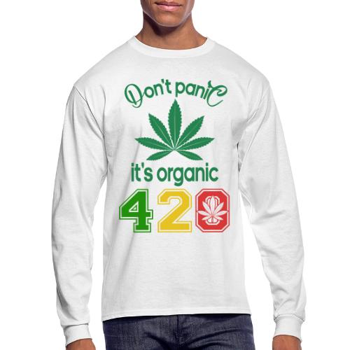 Joshing 420 Organic Herb Weed Marijuana Design - Men's Long Sleeve T-Shirt