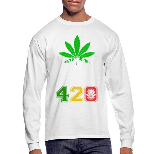 Joyous 420 Saving Herb Weed Marijuana Design - Men's Long Sleeve T-Shirt