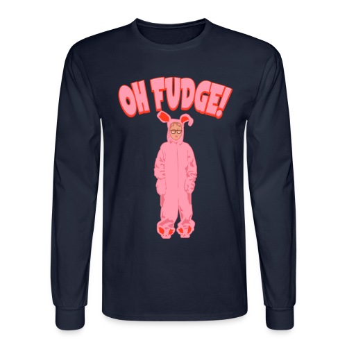 Oh Fudge! Ralphie Christmas Pink Nightmare Bunny - Men's Long Sleeve T-Shirt