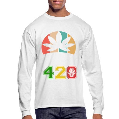 Quick Witted 420 My Cardio Herb Weed Marijuana - Men's Long Sleeve T-Shirt