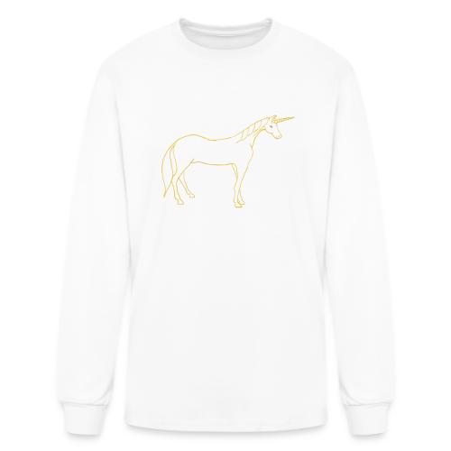 unicorn gold outline - Men's Long Sleeve T-Shirt