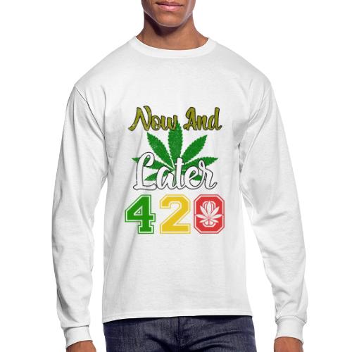 Funny 420 Always Smoking Weed Marijuana Design - Men's Long Sleeve T-Shirt