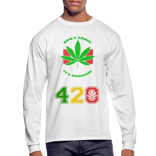 Lighthearted 420 Organic Ganja Weed Marijuana Desi - Men's Long Sleeve T-Shirt