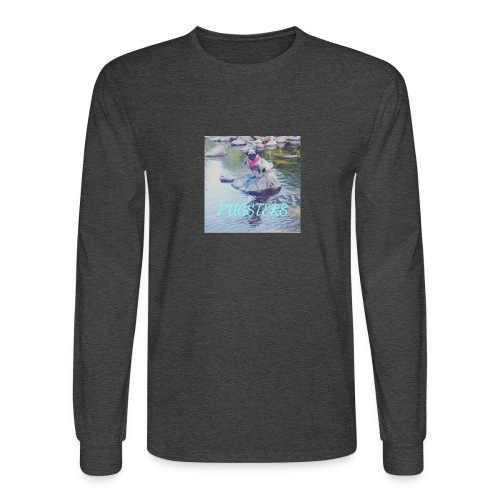 Pugsters Lucy on Rock - Men's Long Sleeve T-Shirt