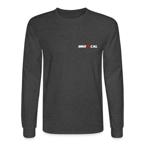 BRO-CAL White Boardrider Logo - Men's Long Sleeve T-Shirt