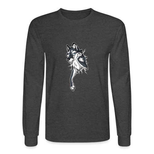 STUCK Wolf Black (double-sided) - Men's Long Sleeve T-Shirt