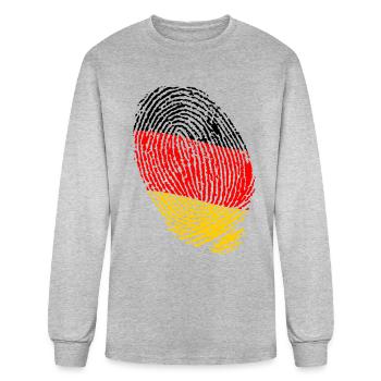 German flag fingerprints - Men's Long Sleeve T-Shirt - heather gray - Front