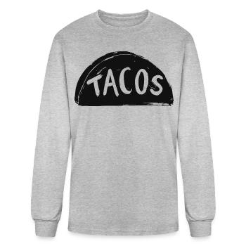 family matching tacos - Men's Long Sleeve T-Shirt - heather gray - Front