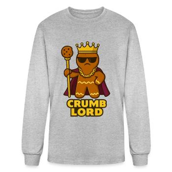 Gingerbread Xmas Crumb Lord - Men's Long Sleeve T-Shirt - heather gray - Front