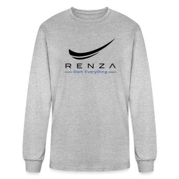 RENZA - Swoosh Minimal Streetwear - Men's Long Sleeve T-Shirt - heather gray - Front
