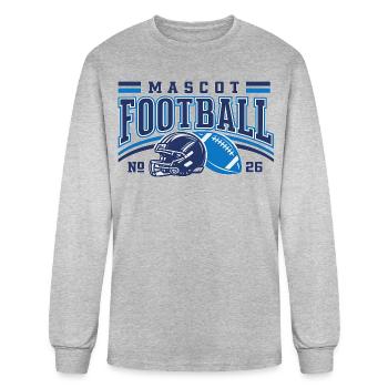 Mascot Football Emblem - Men's Long Sleeve T-Shirt - heather gray - Front