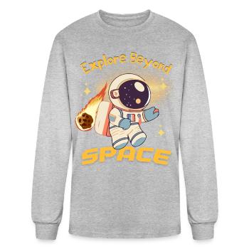 Explore the Space - Men's Long Sleeve T-Shirt - heather gray - Front