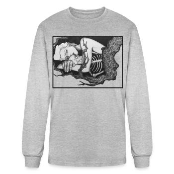 Shadow Embrace Skeleton - Men's Long Sleeve T-Shirt - heather gray - Front