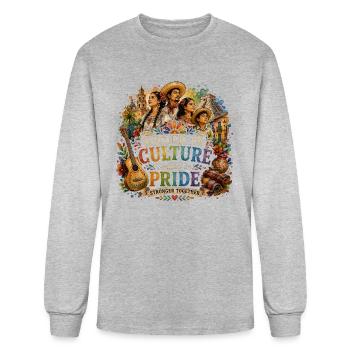 Rooted in Culture Hispanic Heritage Month Shirt Pr - Men's Long Sleeve T-Shirt - heather gray - Front