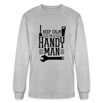 Handyman DIY Hobby Handy Man Fix It Tinkerer - Men's Long Sleeve T-Shirt - heather gray - Front