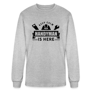 Handyman Tinkerer Fix It DIY Hobby Handy Man - Men's Long Sleeve T-Shirt - heather gray - Front