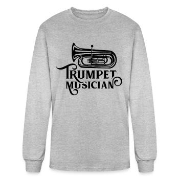 Trumpet Musician Trumpets Player Trumpeter - Men's Long Sleeve T-Shirt - heather gray - Front
