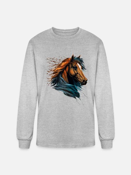 Horseman - Men's Long Sleeve T-Shirt - heather gray
