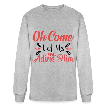 Oh come - Men's Long Sleeve T-Shirt - heather gray - Front