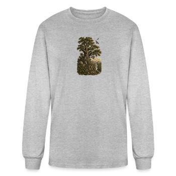 Ancient Tree by Rugged Valley - Men's Long Sleeve T-Shirt - heather gray - Front