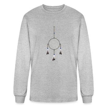 native american dreamcatcher - Men's Long Sleeve T-Shirt - heather gray - Front