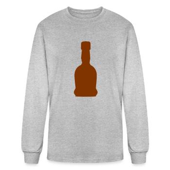 Liquor Bottle Vector Single Color - Men's Long Sleeve T-Shirt - heather gray - Front
