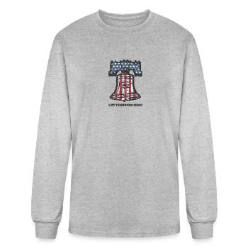 Let Freedom Ring - Liberty Bell - Men's Long Sleeve T-Shirt - heather gray - Front