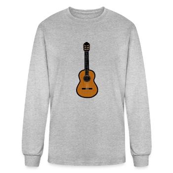 Acoustic Guitar - Men's Long Sleeve T-Shirt - heather gray - Front