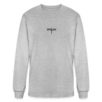 speak - Men's Long Sleeve T-Shirt - heather gray - Front