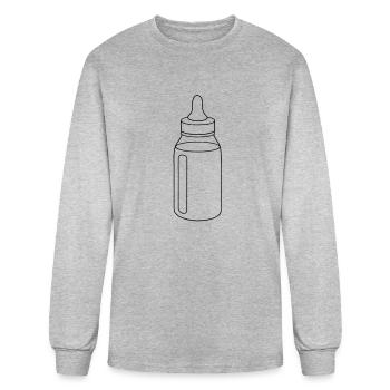 Baby milk bottle ready for a feed - Men's Long Sleeve T-Shirt - heather gray - Front