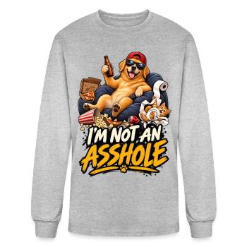 im not an asshole - Men's Long Sleeve T-Shirt - heather gray - Front