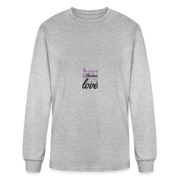 The story of Christmas - Men's Long Sleeve T-Shirt - heather gray - Front
