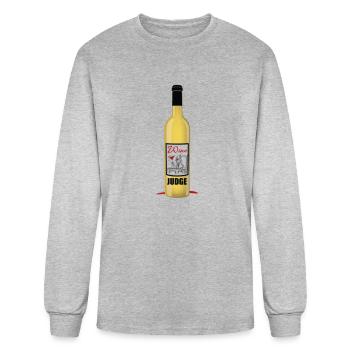 wine judge - Men's Long Sleeve T-Shirt - heather gray - Front