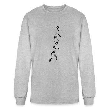 Closing Pins1 - Men's Long Sleeve T-Shirt - heather gray - Front