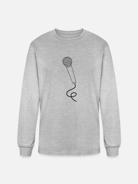 microphone - Men's Long Sleeve T-Shirt - heather gray