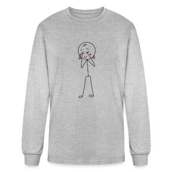 Couples Love - Men's Long Sleeve T-Shirt - heather gray - Front