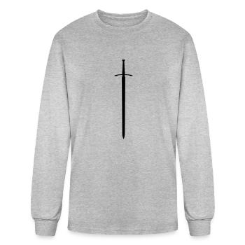 sword - Men's Long Sleeve T-Shirt - heather gray - Front