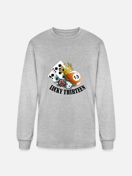 Lucky Thirteen - Men's Long Sleeve T-Shirt - heather gray