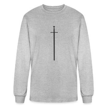 Sword - Men's Long Sleeve T-Shirt - heather gray - Front