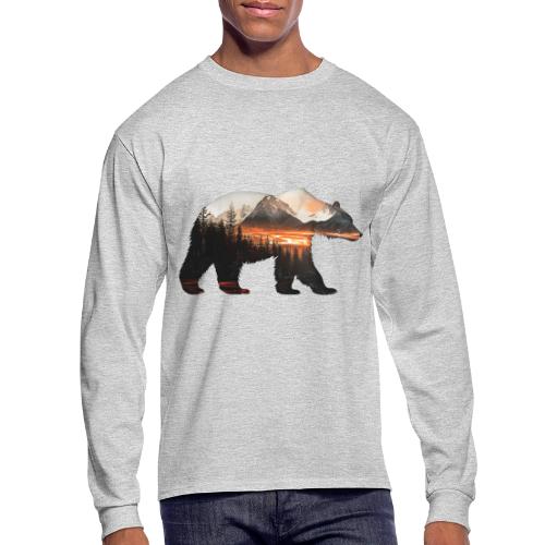 Canada Bear: fiery tones - Men's Long Sleeve T-Shirt