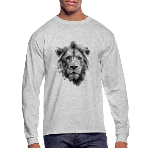 Lion: Monochrome King - Men's Long Sleeve T-Shirt