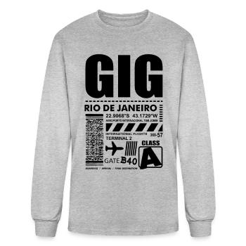 GIG Rio de Janeiro Airport - Men's Long Sleeve T-Shirt - heather gray - Front